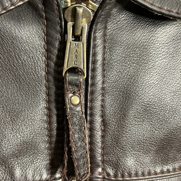 Marc New York Dark Brown Genuine Leather Jacket Mens XL - Picture 10 of 16